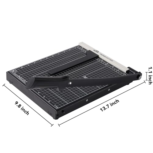 Image of ISDIR 12 Inch Paper Trimmer with Automatic Security Safeguard and Side Ruler for A4, Craft Paper, Label, Photo and Cardstock - Ideal for Scrapbooking and DIY Projects(Black) (12 inchBlack5)