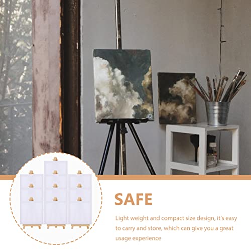 10 Conjuntos mini quadro mini de lona quadro de tela em branco cavalete caderno de desenho moldura d