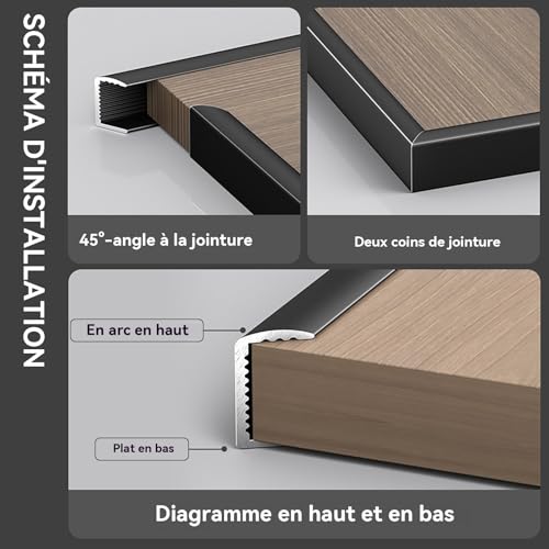 Plinthe pour sol et mur U-SD blanche 18 mm pour masquer les défauts de pose - 4