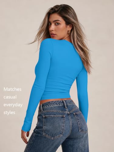 Image of Trendy Queen Womens Long Sleeve T Shirts Fall Fashion Basic Y2K Tops 2026