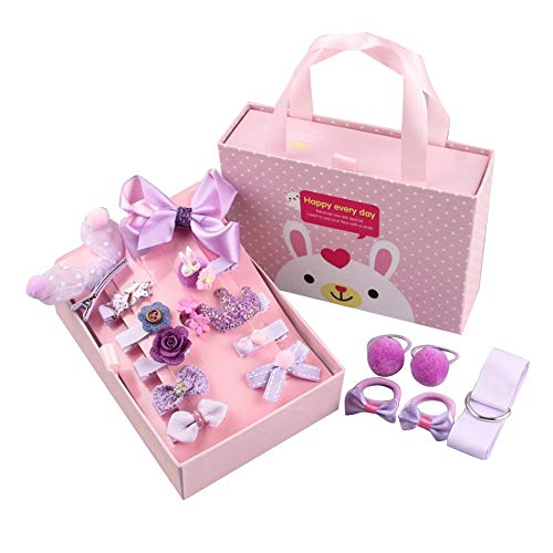Top Christmas Gifts for Girls hair clips Age 3 4 5 6 7 8 9 10 Hair Accessories kit Great Gifts with Christmas gift boxes for Little Girls Back to School Supplies for Girls Accessories goody clips