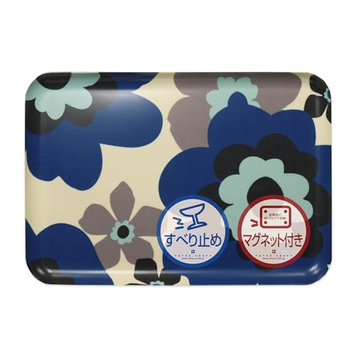 TATSU-CRAFT(タツクラフト) マグネットトレー L 39cm フフラ RB ロイヤルブルー 滑り止め マグネット トレー 北欧 キッチン プラスチック 長方形 おしゃれ お盆 カフェ 滑らない 洗える 可愛い ノンスリップトレイ