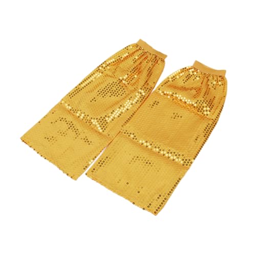 Image of Sequins Leg Warmers Sparkle Leg Sleeves 80 Leg Socks for Women Girls Leg Gifts Gold