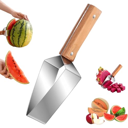 Coupe-pastèque Triangulaire – Nouveauté 2026 : Trancheur En Acier Inoxydable, Couteau Multifonction Pour Fruits Melon, Pomme, Etc. – L'indispensable De...