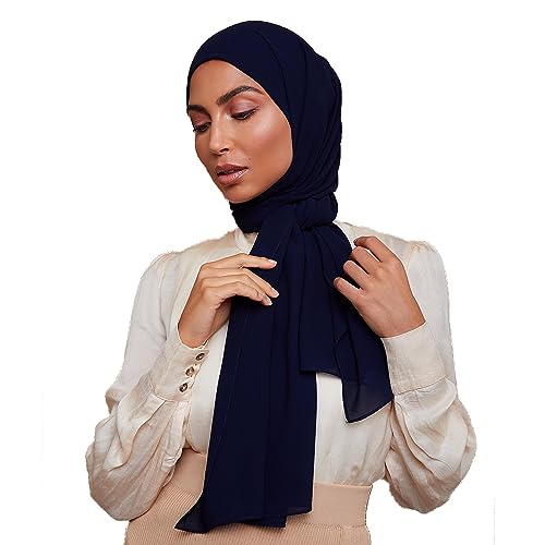 VOILE CHIC Non-Slip Premium Chiffon Hijab Scarf for Women - Lightweight Head Scarf Wrap for Full Coverage and All Day Comfort
