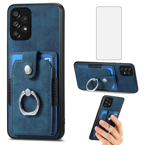 Étui portefeuille Samsung A53 5G avec porte-carte et bague support