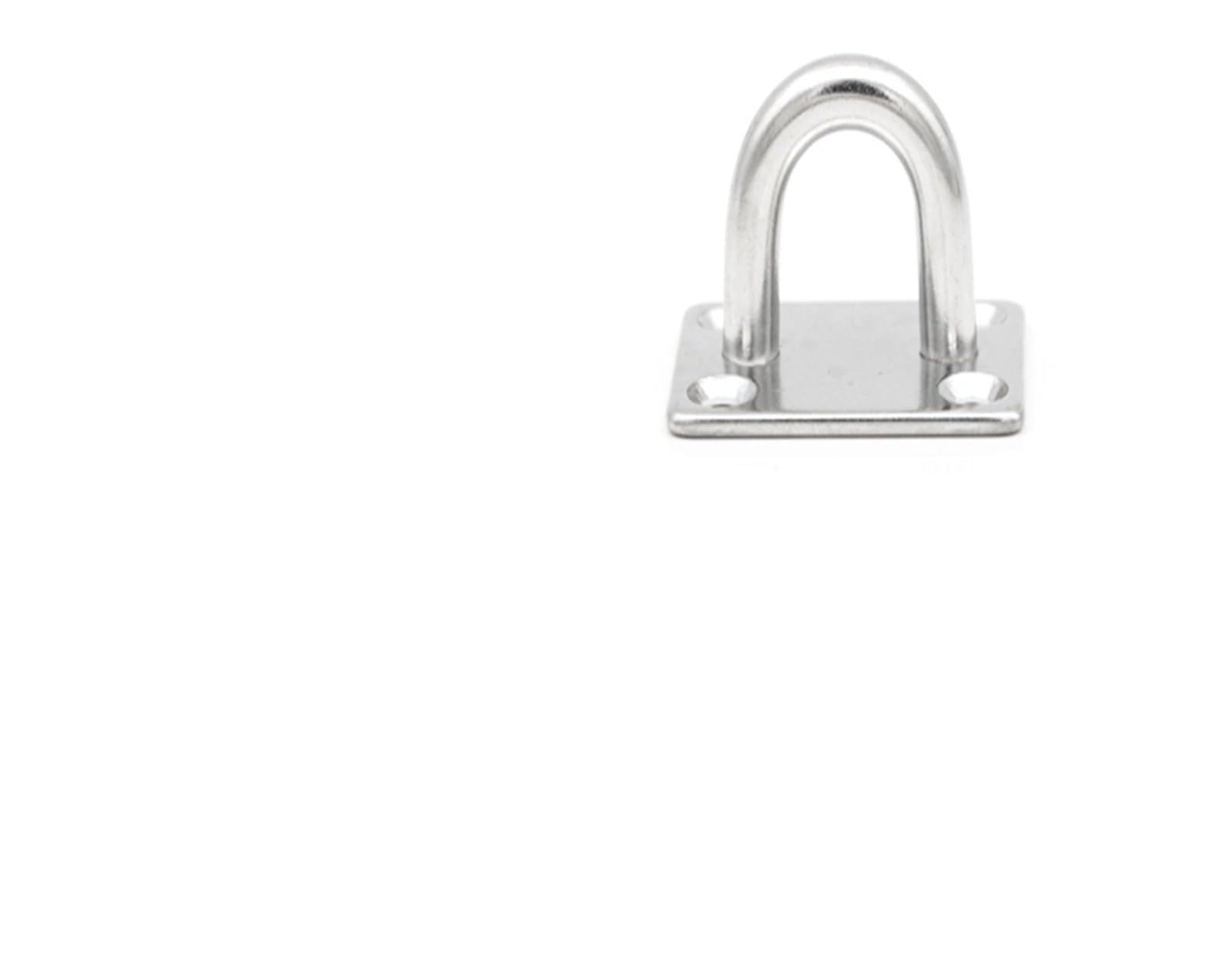 MYXJX Ceiling Hooks, 1pcs Staple Lock up Wall Hook Fixed Pad Eye Plate Deck Door Buckle U-Shaped Ceiling Mount Hanger(8MM)