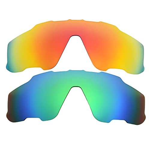 Verres Jawbreaker rouge vert de remplacement compatibles lunettes de sport taille unique