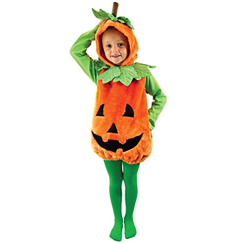 Spooktacular Creations Halloween Baby Pumpkin Costume with Green leaves for Toddler Kids Halloween Dress Up Pumpkin Party
