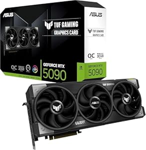 ASUS TUF Gaming GeForce RTX 5090 OC Edition 32GB GDDR7 Gaming Grafikkarte (Nvidia GeForce RTX5090, 3,6 Slot Design, PCIe 5.0, 2X HDMI 2.1b, 3X DisplayPort 2.1a, TUF-RTX5090-O32G-GAMING)