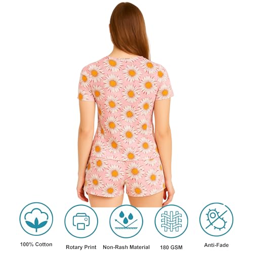 Image of Hestia | H.NSG.N.1 | Kids Girls Nightwear | Sleepwear | Cotton |Trouser Full Sleeves Tshirt | Elastic Waist |Night Dress with Pyjama Tshirts for Girls|All Over Horse Printed |Blue Color 4-6Yrs |Set 1