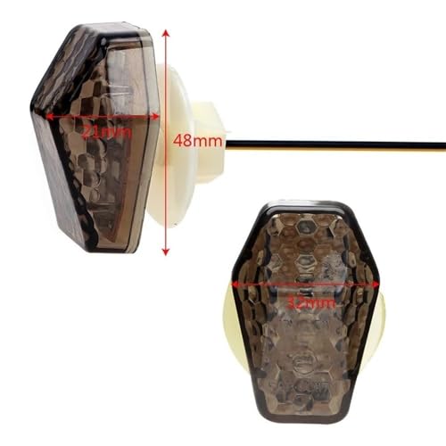 Luz intermitente trasera universal con stop integrado de gran durabilidad para motocicleta 3