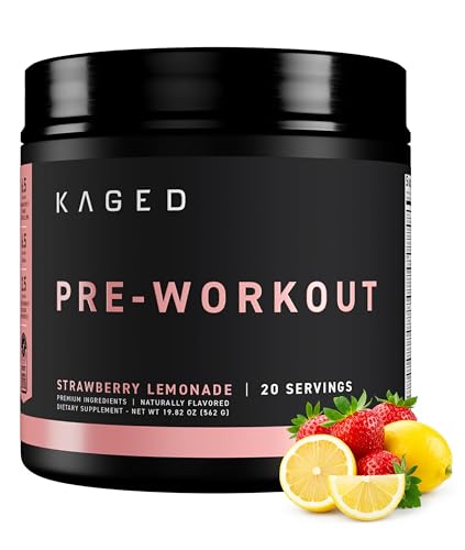 Image of Kaged Original Pre Workout Powder | Strawberry Lemonade | Pre Formulated with Creatine, Beta Alanine, Natural Caffeine | 20 Servings
