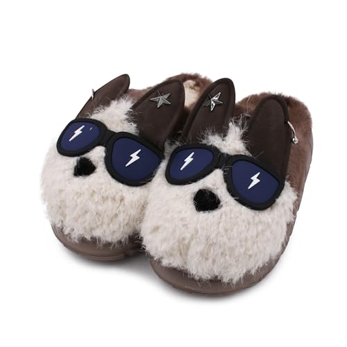 Image of VRITRAZ Women's Comfort Slip On Closed Toe Warm Winter House Clog Indoor Slipper with Cute Print and Degins