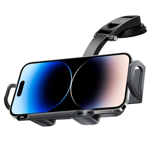 Soporte para cargador de teléfono inteligente: cargador inalámbrico para coche, barra plegable de doble bobina | Carga el teléfono móvil de 15 W, SUV y camión, soporte estable y protección del