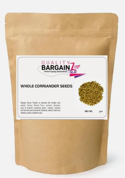Quality Bargainz Whole Coriander Seeds A Grade Premium Quality 250g
