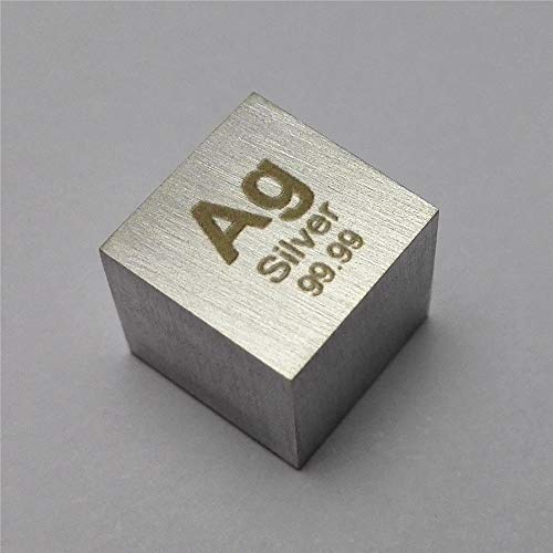 10 mm Silber Metall Cube 99,99% 10,5 Gramm Element Ag SPECIMEN Cover