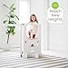 Little Partners Kids Learning Tower, Toddler Tower Adjustable Height Kitchen Step Stool, Encourages Learning, Independence, and Engagement, Safety Climbing Tower for Counter (Soft White)