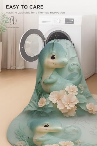 Image of King Size 7D Digital Print Bedsheet - 350 TC Cotton, Kids Friendly Design, Soft & Breathable 180 GSM Fabric, Machine Washable, Gift-Ready Packaging. (108x108 Inches). (Baby Dragon)