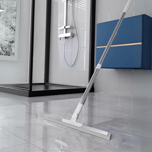 Image of All-Purpose Stainless Steel Metal Bathroom Shower Glass Squeegee Wiper Blade Window Cleaning Metal Cleaner Tool Household Window Mirror Squeegee, Cleaning Tile Wall, Car (Pack of 2)