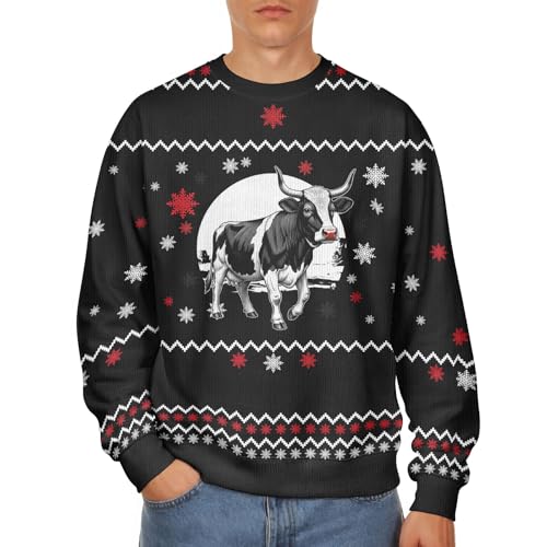 Image of 99TIMORO Funny Ugly Christmas Sweater for Men and Women, Holiday Pullover 2025, Novelty Crewneck Sweatshirt, Festive Gift