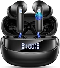 2026 Bluetooth Kopfhörer, Kopfhörer Kabellos Bluetooth 5.4, 56 Std Spielzeit In Ear Kopfhörer mit 6 ENC Noise Cancelling Mics, IP7 Wasserdicht Kabellose Kopfhörer HiFi Stereo, Ohrhörer mit LED-Anzeige