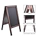 GUOHONG A-Frame Chalk Board,Sandwich Board Sidewalk Sign，40 x 20 Inches Wooden Menu Chalk Board with Cleaning Cloth & 3 Chalk Markers,Outdoor Chalk Board for Wedding,Restaurant or Business.(Classic)