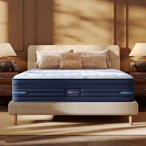Image of BedStory Firm Queen Mattress 12 Inch - Premier Hybrid Mattress with Gel Memory Foam, Extra Spinal Support, Ergonomic Zone with Edge Support- Made in USA, CertiPUR-US Certified 365 Night Trial