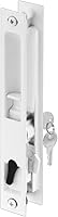 Prime-Line C 1129 Keyed Diecast Patio Sliding Door Handle Set, White - Fits 1" to 1-1/8" Thick Glass Doors