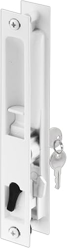 Prime-Line C 1129 - Juego de manijas de puerta corrediza de patio con llave para puertas corredizas de vidrio de 1 a 1-18 pulgadas de grosor, color