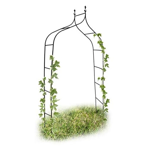 Relaxdays Arco da Giardino Decorazioni per Il Giardino Arco Piante rampicanti Metallo 2,4 Metri Altezza