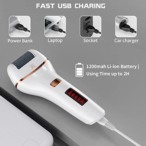 Electric Foot Callus Remover, Rechargeable Portable Electronic Foot File Pedicure Kits, Callus Remover Tools, Foot Scrubber File, Professional Pedicure Tools, Foot Care For Dead Skin Ideal Gift #TOP2
