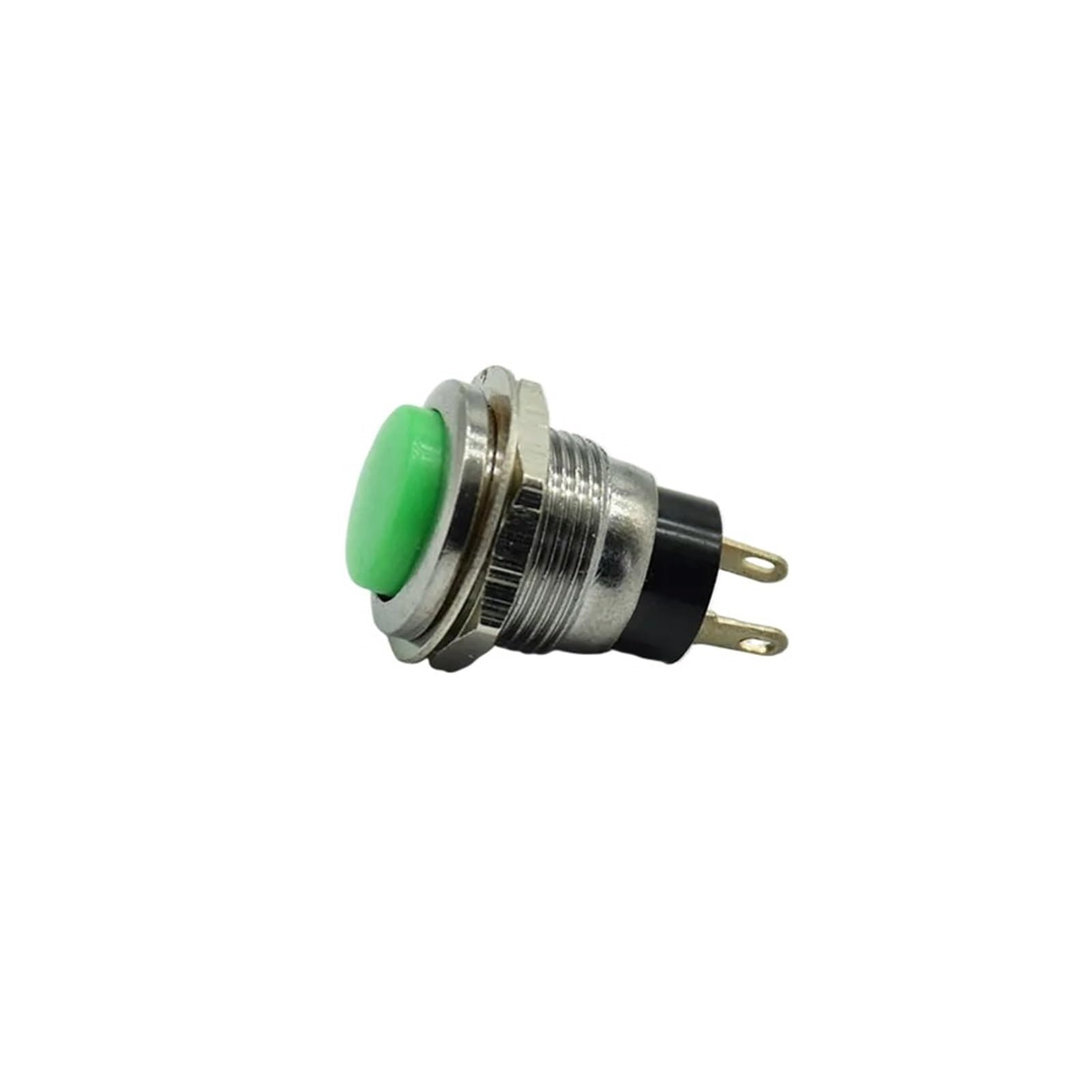 Interruptor pulsador de 12 mm para paneles de control, botón verde con reinicio manual 1