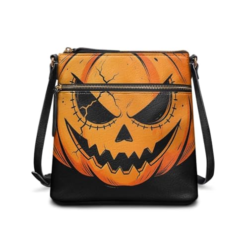 Image of Leather Purses for Women, Leather Hobo Bags for Women Travel Sling Purse Triple Zippered Pockets Shoulder Bag