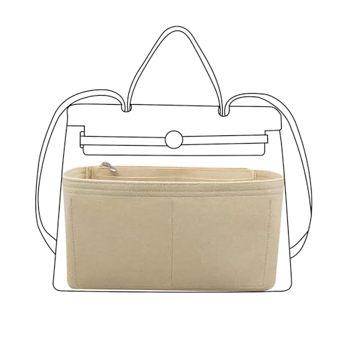 Lckaey Organizador de bolsa para Hermes Herbag 31 e 39, bolsa de feltro para mulheres Y093Khaki-94