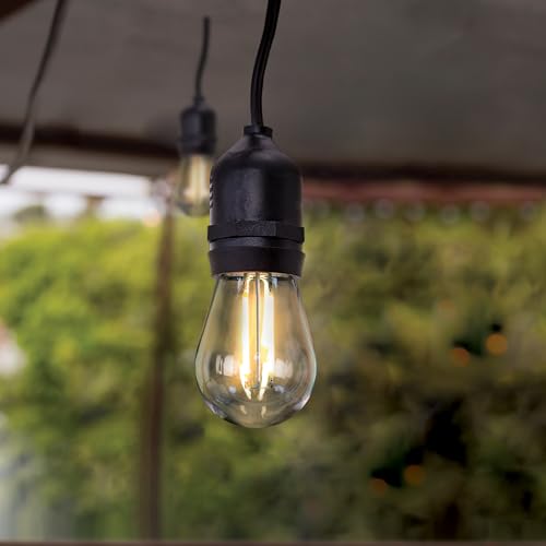 Feit Electric S14 LED Exposed Filament Light Bulbs, Soft White 2200K, Switch-Selectable 70/140 Lumens, Decorative String Light Replacement Bulbs, 15,000-Hour Lifetime, S14/822/2DIM/FIL/4, 4 Pack by Feit Electric - Used condition - Image 4
