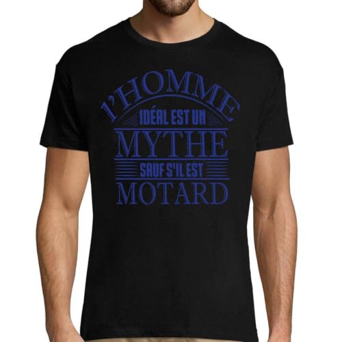T-shirt homme moto imprimé en France en coton bio pour motard passionné