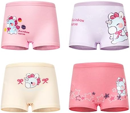 Paquete de 4 Bragas de Algodón para Niñas Pequeñas
