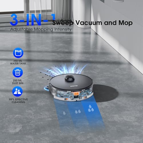 Robot Vacuum and Mop Combo with Self-Empty Base