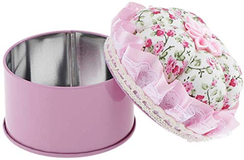 Pin Cushion Floral Pumpkin Wrist Pin Cushions with Storage Case Needle Pincushions for Sewing Quilting Pins Holder - Pink