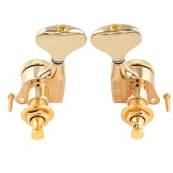 Musiclily Pro 3×3 Ratio 18:1 Guitare Mécaniques Bloquante Locking Tuners Boutons Y-Style pour Guitare électrique/Acoustique Style LP, Doré - Les Beatles, Paul McCartney, John Lennon, RIngo Starr, George Harrison Musiclily Pro 3x3 Ratio 18:1 Guitare Mécaniques Bloquante Locking Tuners Boutons Y-Style pour Guitare électrique/Acoustique Style LP, Doré – Image 5