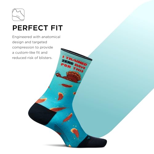 Image of Feetures Elite Ultra Light Cushion Mini Crew Sock - Sport Sock with Targeted Compression