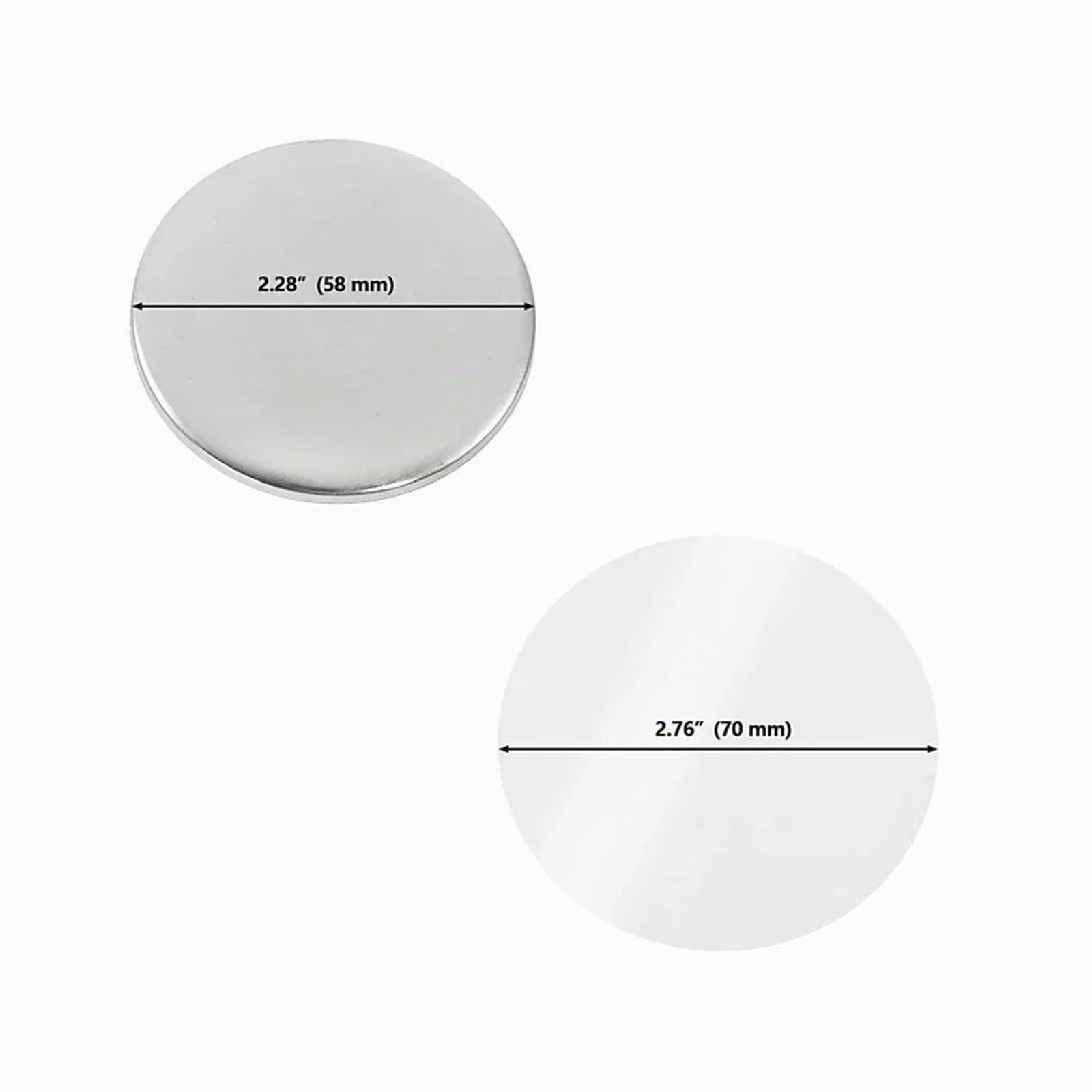 Lot de 100 badges magnétiques souples et résistants for réfrigérateur, 58 mm, à faire soi-même Polyvalence pour les loisirs créatifs(58mm Soft Magnet Button)