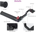 Poignée Gimbal Handy Sling Handgrip pour DJI Ronin S/SC / RSC2,Rallonge latérale Gimbal réglable Mont à chaussures froides 1/4" 3/8" Perruques stabilisatrices Poignée accessoire