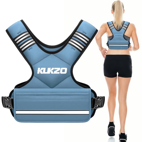 Image of Adjustable Weighted Vest Women /Men, 6-12lb /12-18lb /20-32lb Weight Vest with 6 Ironsand Weights for Strength Training Rucking Running Walking Fitness Workout