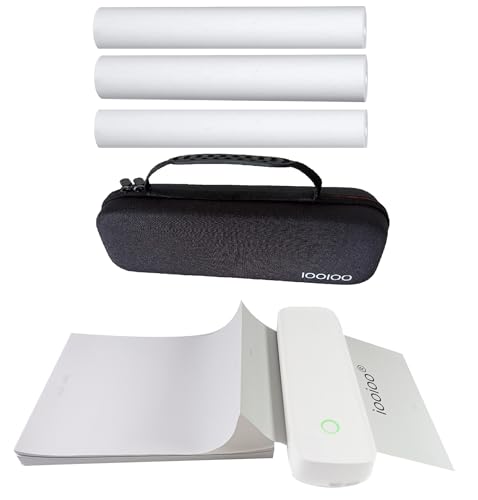 IOOIOO A80 Portable Printer no Ink Inkless Bluetooth Wireless Compact Small for 8.5x11 Letter Size Thermal Paper(impresora portátil),for iPhone Android Mobile Phone Laptop PC,Home Office Travel-White IOOIOO A80 Portable Printer no Ink Inkless Bluetooth Wireless Compact Small for 8.5x11 Letter Size Thermal Paper(impresora portátil),for iPhone Android Mobile Phone Laptop PC,Home Office Travel-White