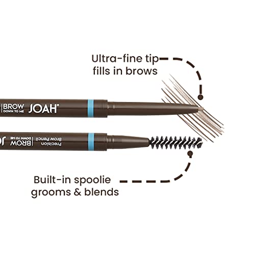 Joah Brow Down To Me Precision Brow Pencil With Built-In Spoolie, Ebony #TOP2
