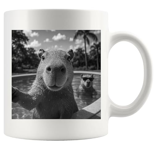 Panvola Capybara Selfie Capybara Mug 11oz White