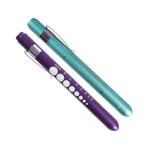 Aokin Pen Light with Pupil Gauge, Reusable LED Penlight Medical for