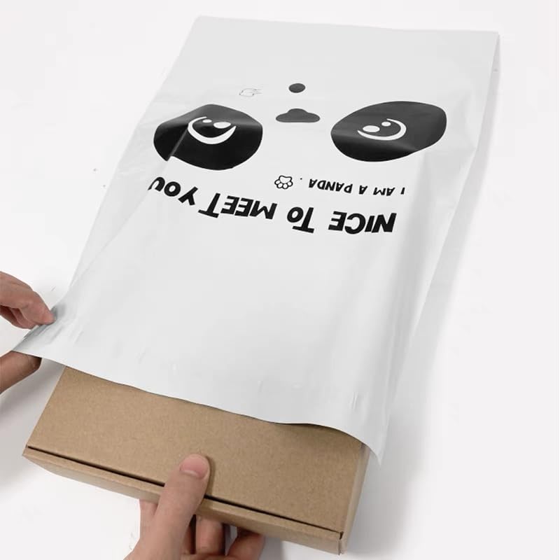 Sacchetti per Spedizioni in Plastica 50 pz/lotto Busta di Plastica Bianca del Corriere Animale Sveglio Stampato Borse di Spedizione Imballaggio Impermeabile Sacchetti Postali Sacchetti Regalo Aziendal